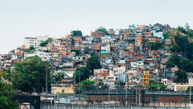 Poor People's Homes in Rio de Janeiro Favela
