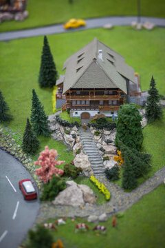Model of an eco ethno village in a smaller scale