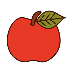 fresh fruit apple harvest line and fill icon