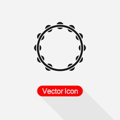 Tambourine Icon Vector Illustration Eps10