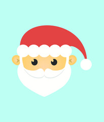 Cute flat Santa vector