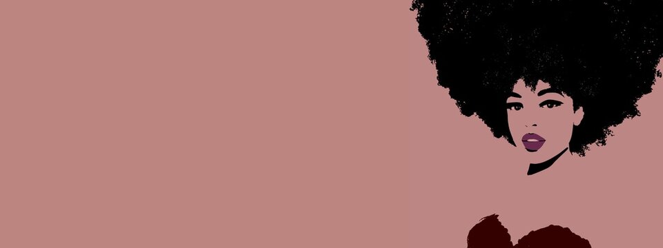Black queen. African woman. Afro Hair.