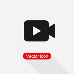 Video Camera Icon, Movie Or Cinema Icon Vector Illustration Eps10