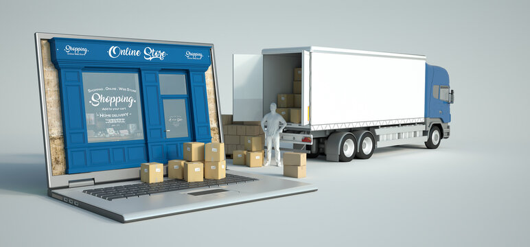 Traditional shop online sales distribution