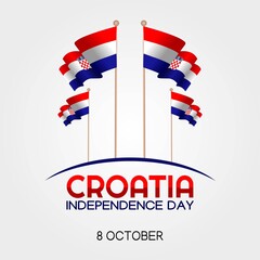 Croatia Independence Day Vector Illustration