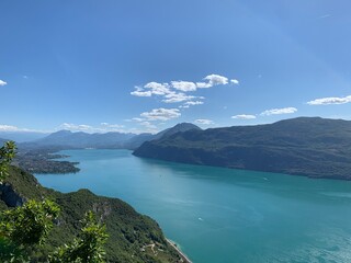 lake and mountains