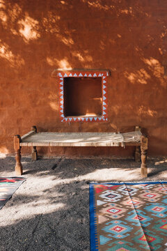 Rural Desert House With A Terra Cotta Wall