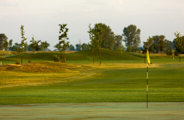 Empty golf course