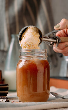 Making Iced Coffee: Ice Cream