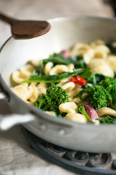 orecchiette with turnip greens