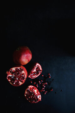 Pomegranate dark background