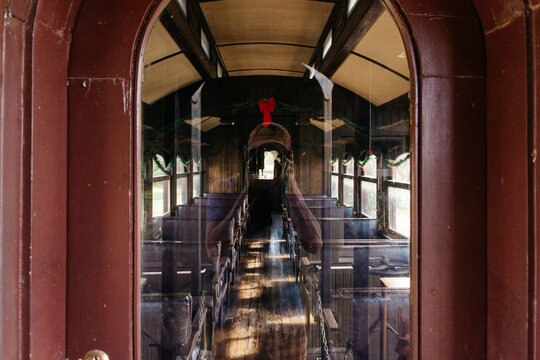 Access door on an old railway car