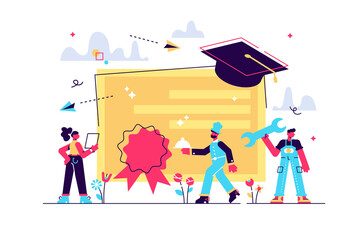 Vocational specialists graduating and diploma