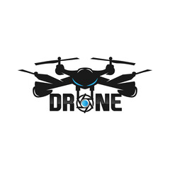 drone logo isolated on white background. Set of drone service and accessories labels, badges and design elements. Vector Illustration