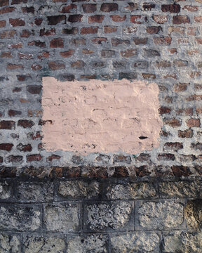 Pink mark on the wall.