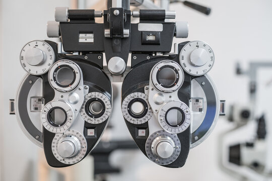 An Optometrist's Phoropter for Lens Prescription Fitting