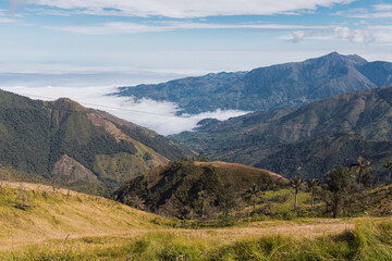 Fototapeta na wymiar Landscapes of the Bolivar province via the Ecuadorian coast at an altitude of more than 3000 meters of altitude
