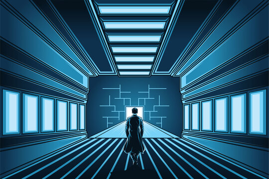 Lost in the room illustration vector