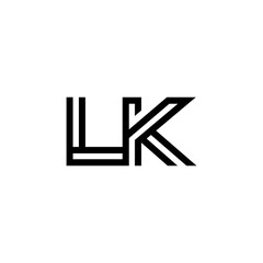 initial letter lk line stroke logo modern