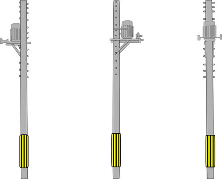柱上変圧器の電柱イラスト素材