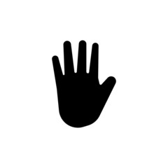 Hand icon vector on white background, simple sign and symbol.
