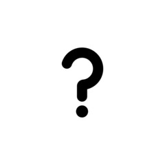 question mark icon vector on white background, simple sign and symbol.