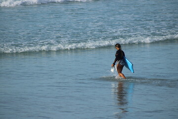 surfer on the beach