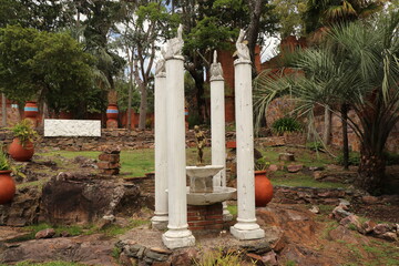 Gardens of Pittamiglio Castle with its alchemist theme