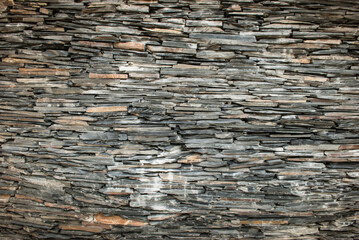 Stacked stone wall, natural stone cladding