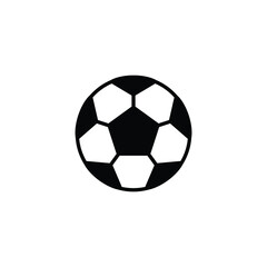 Soccer ball icon vector on white background, simple sign and symbol.