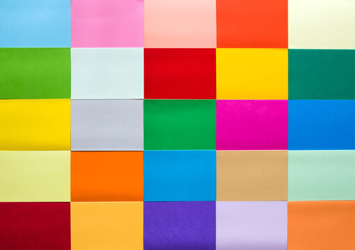 Colorful paper pieces