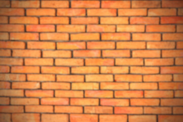 Orange masonry blur concept for background, Make an orange brick wall picture blurry