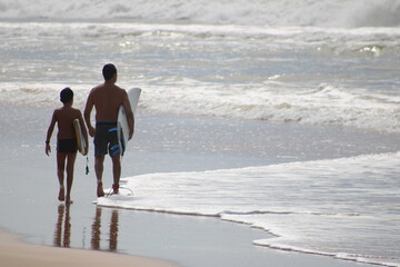 couple walking on the beach