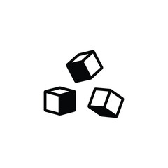 Obraz premium Sugar cubes icon vector on white background, simple sign and symbol.