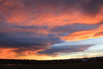sunset in the sky