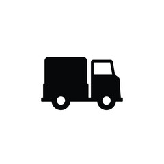 Fototapeta premium Truck icon vector on white background, simple sign and symbol.