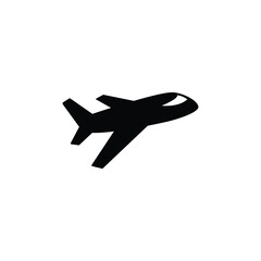 Plane icon vector on white background, simple sign and symbol.