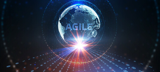 Business, Technology, Internet and network concept. Agile Software Development.