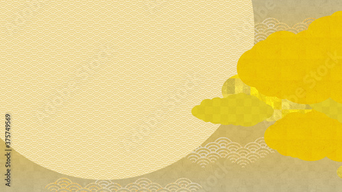 市松模様 円の中は波の模様 金の背景 日本の伝統模様 月 雲 Checkered Pattern The Inside Of The Circle Is A Wave Pattern Gold Background Japanese Traditional Pattern Moon Cloud Wall Mural Wdw 市松模様 円の中は波の模様 金の背景 日本の伝統模様 月 雲 Checkered Pattern The Inside Of The Circle Is A Wave Pattern Gold Background Japanese Traditional Pattern Moon Cloud Wall Mural Wdw