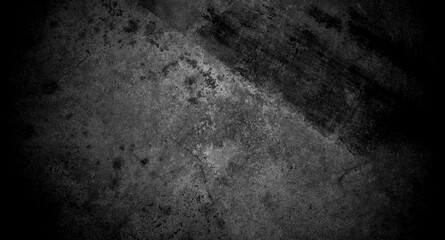 Old wall texture cement dark black gray  background abstract grey color design are light with white gradient background.