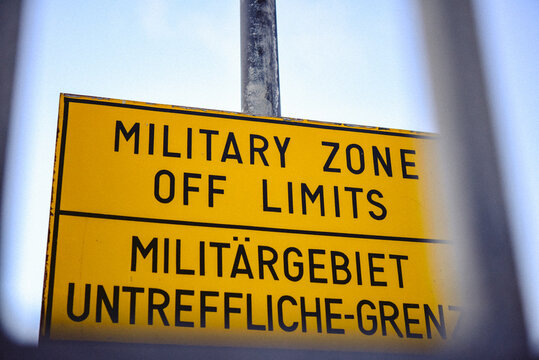 Military Zone Off Limits sign