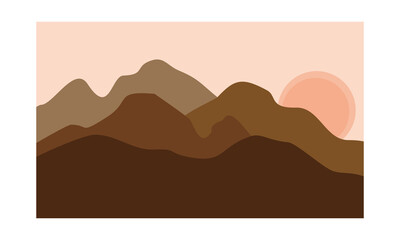 landscape vector logo mountain