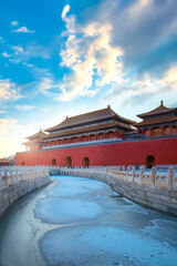 Wumen (Meridian Gate) of the Forbidden City in Beijing, China