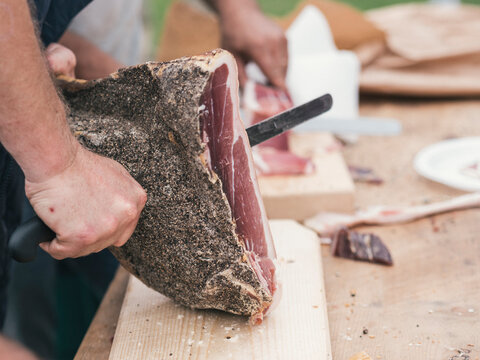 preparing food for the typical italian party