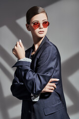 Fototapeta premium stylish red sunglasses