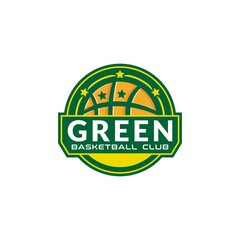 green basketball team logo template