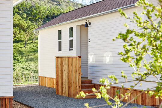 Group of tiny houses on lot