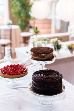 chocolate cake, strawberries tart and tiramisÔøΩ_ dessert