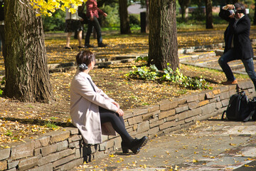 秋の撮影風景