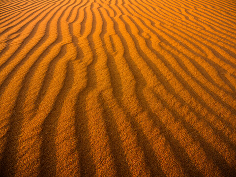 Pattern and Lines in Desert Sand Dunes